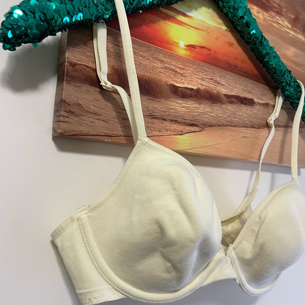 Victoria’s Secret vintage cotton underwire bra 36B yellow VS